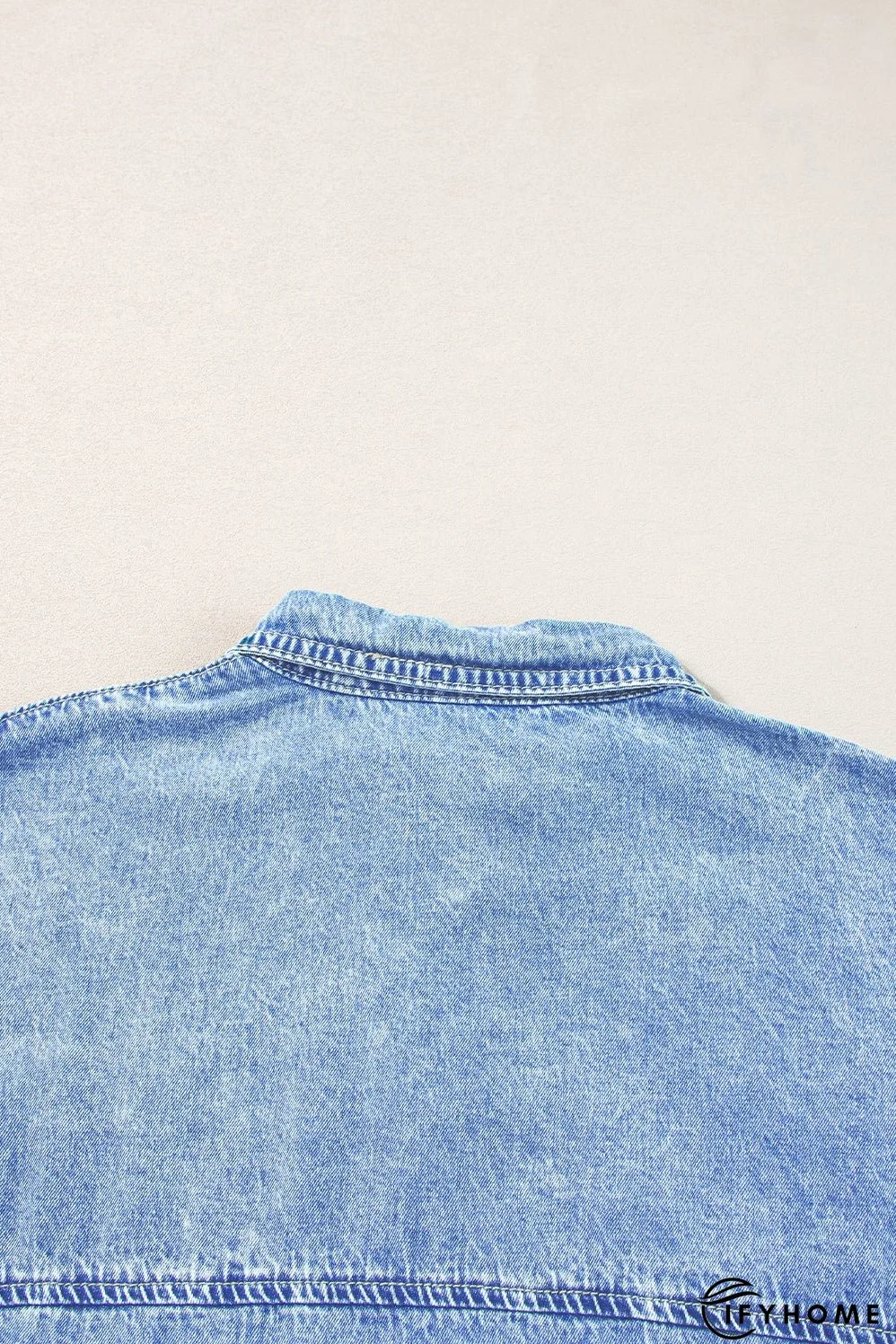 Denim Shirt Dress with Button Pockets | IFYHOME