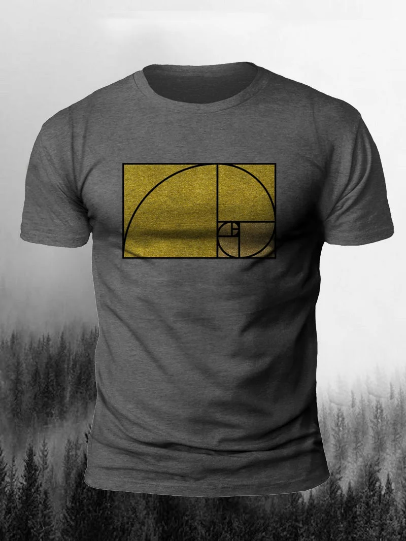 Men's Gold Edition Fibonacci Short-Sleeved Shirt in  mildstyles