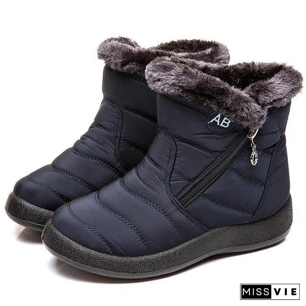 Womens Boots Fashionable Waterproof Snow Shoes For Winter. Casual Lightweight Ankle