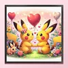 Dating Pikachu-11CT Stamped Cross Stitch 40*40cm/15.75*15.75in