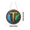 >SALE<Double Sided Letter T Suncatcher Diamond Drawing Hanging Ornament for Home Decor