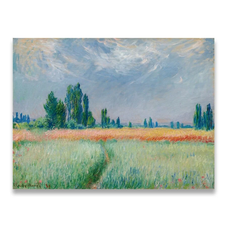 Claude Monet Poplars Poppy fields Landscape Impressionist Oil Painting on Canvas Posters and Prints Wall Picture for Living Room