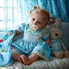 20" Lifelike Blue Eyes Handmade Silicone Vinyl Reborn Baby Girl Zidina - RBBI-Myrebornbabydoll&reg; Myrebornbabydoll&reg;