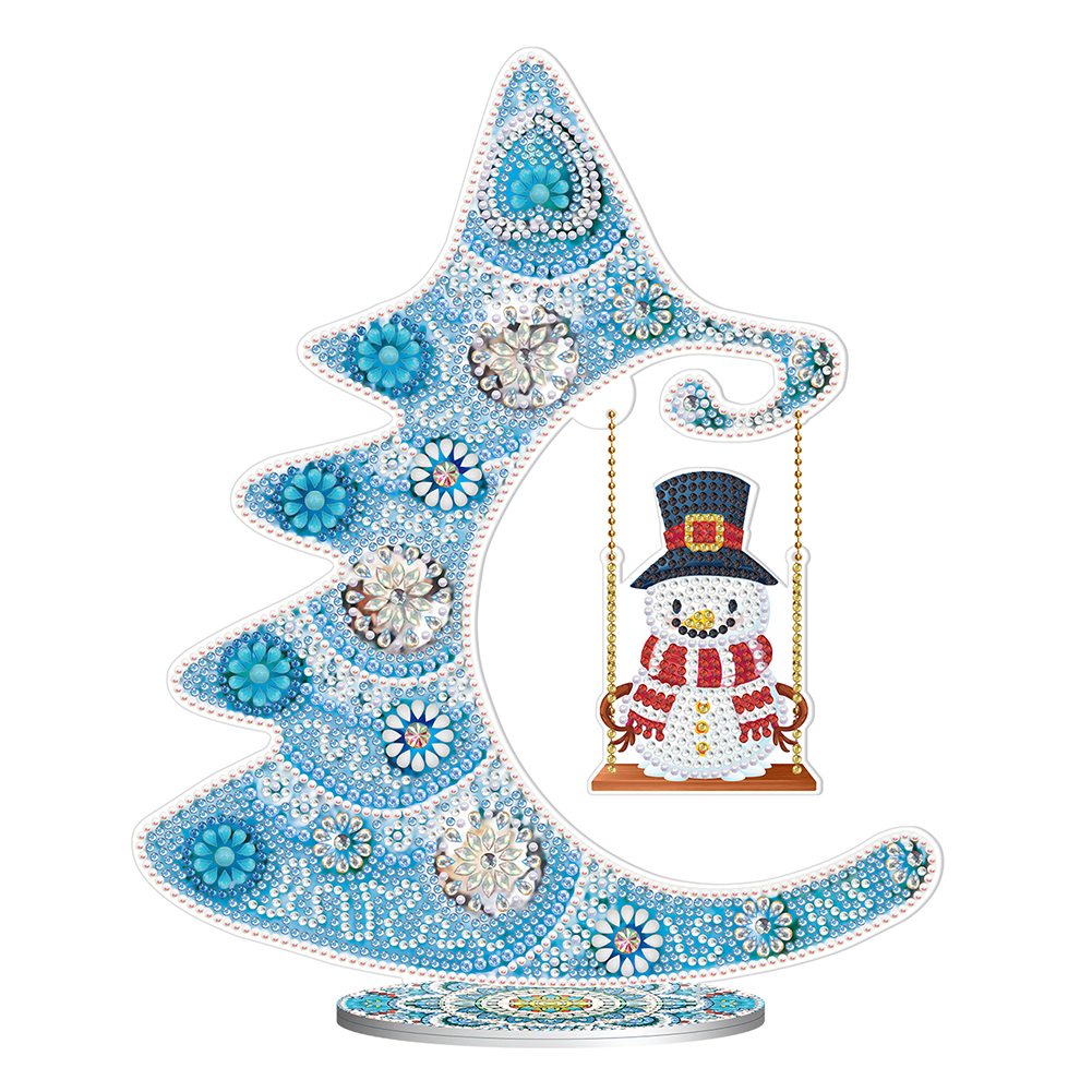 Special Shaped Diamond Painting Christmas Desktop Ornament Craft (Snowman)