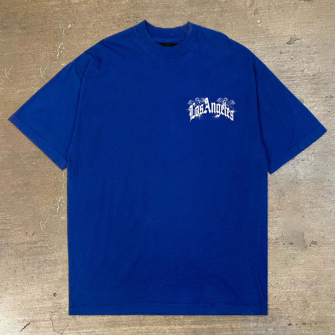 Trendy Print Los Angeles Short Sleeve T-Shirt