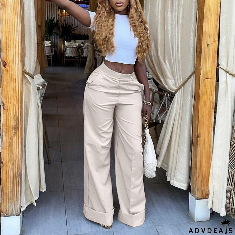 Autumn Casual Pants Wide-Leg Fashion Trousers