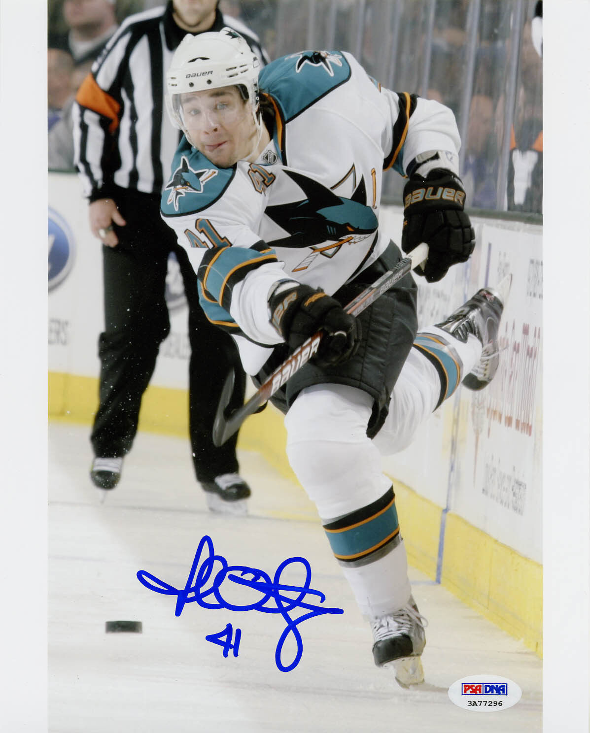 Jed Ortmeyer SIGNED 8x10 Photo Poster painting San Jose Sharks ITP PSA/DNA AUTOGRAPHED