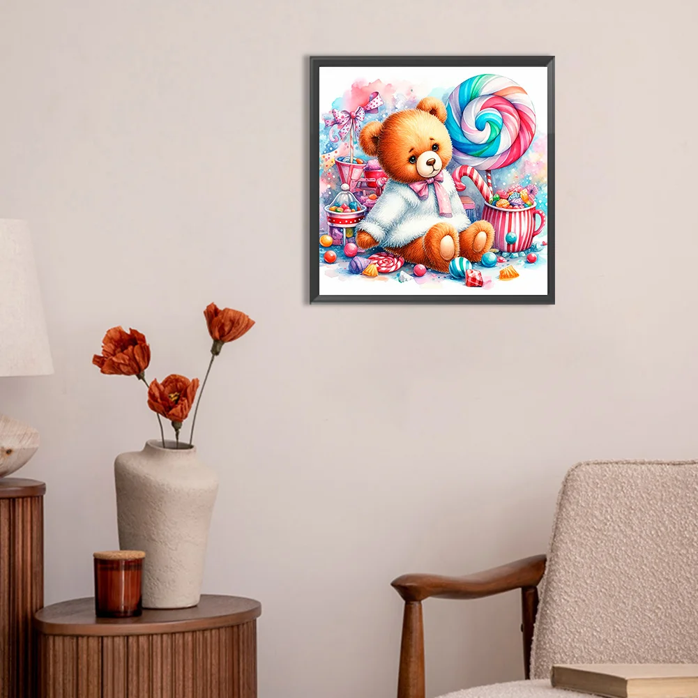 Diamond Painting - Full Round Drill - Candy Bear(Canvas|30*30cm)