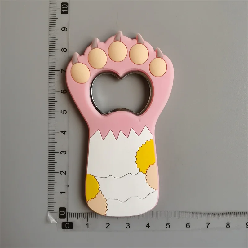 Athvotar Cute Animal Paw Wine Bottle Opener Beer Bottle Opener Cat Magnet Refrigerator Sticker Dog Fridge Magnet Beer Opener