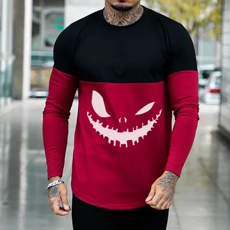 Halloween color matching long-sleeved T-shirt / [viawink] /