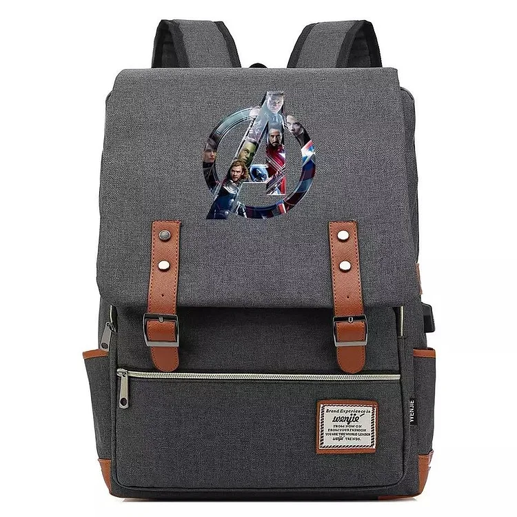 Mayoulove Avengers Infinity War Canvas Travel Backpack School Notebook Bag-Mayoulove