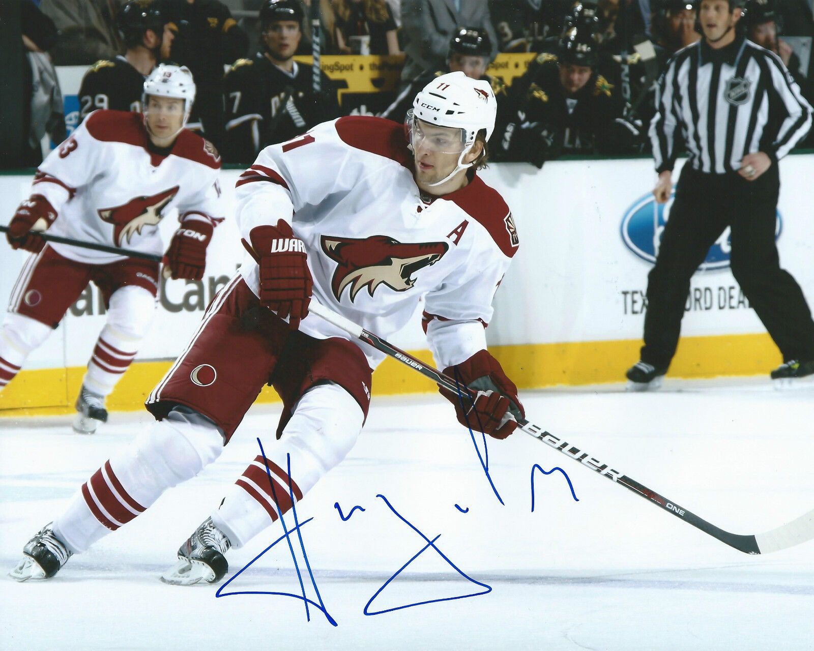 **GFA Phoenix Coyotes *MARTIN HANZAL* Signed 8x10 Photo Poster painting COA**