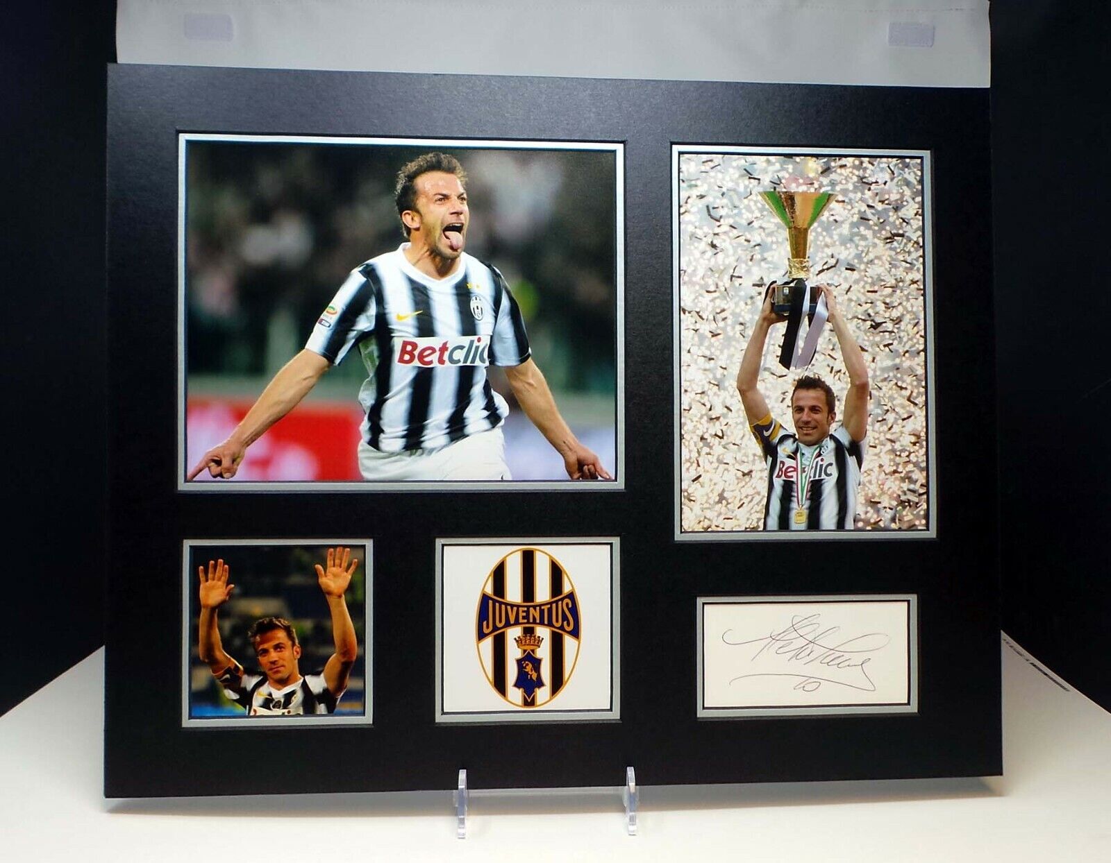 Alessandro Del PIERO Signed Mounted 20x16 Juventus Photo Poster painting Display AFTAL RD COA