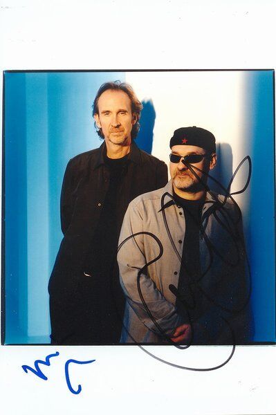 Mike & The Mechanics Mike Rutherford & Paul Carrack autograph signed 5x7