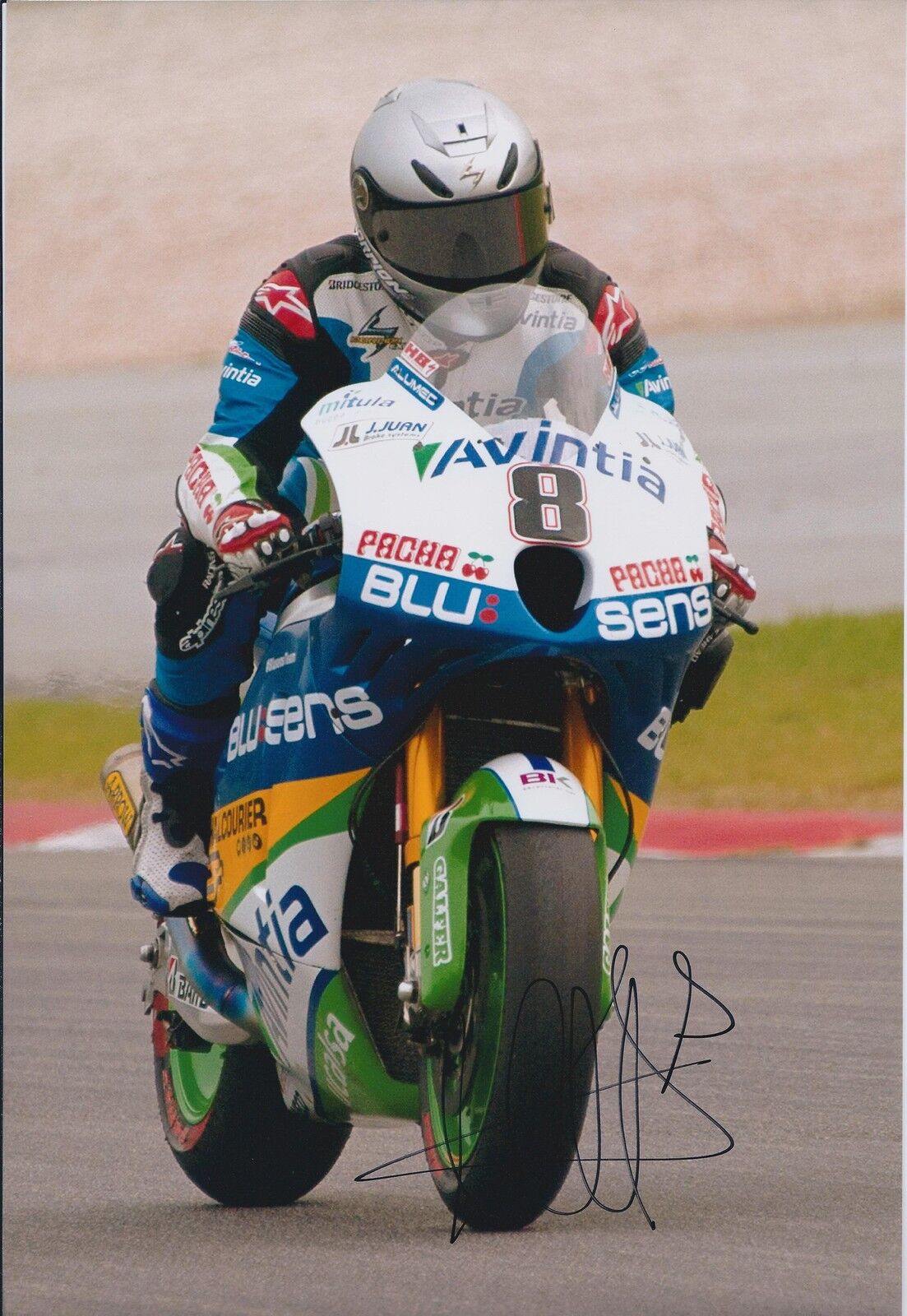 Hector Barbera SIGNED Avintia Blusens MotoGP Genuine RARE 12x8 Photo Poster painting AFTAL COA