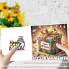 12pcs Diamond Painting Birthday Greeting Card Set with Envelope Daily Wishing Cards for Birthdays Thanksgiving & Special Occasion