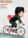 Chibi Ver. Riding Bicycle Kaede Rukawa 2.0 - SLAM DUNK Resin Statue - M3 Studios