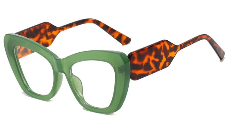 Vintage Cat Eyt Sunglasses Women 2024 Luxury Brand Designer Green Leopard Sun Glasses Female Anti Blue Light Eyewear