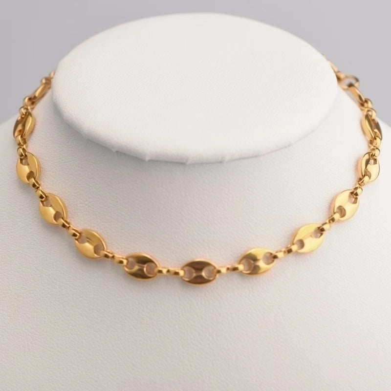 Minimalist Solid Color Titanium Steel 18K Gold Plated Bracelets In Bulk