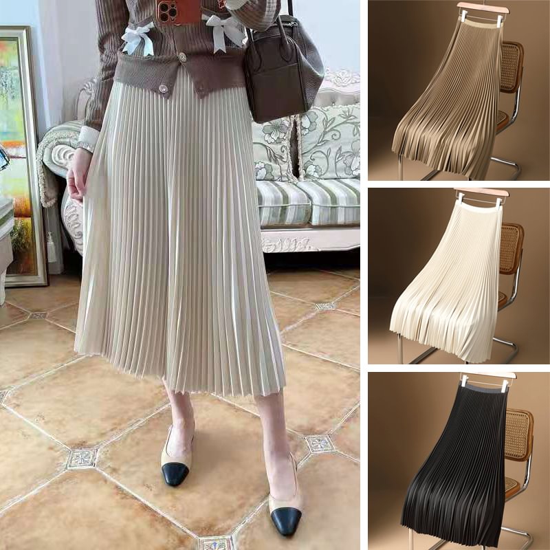 Fashion high-end loose all-match pleated skirt