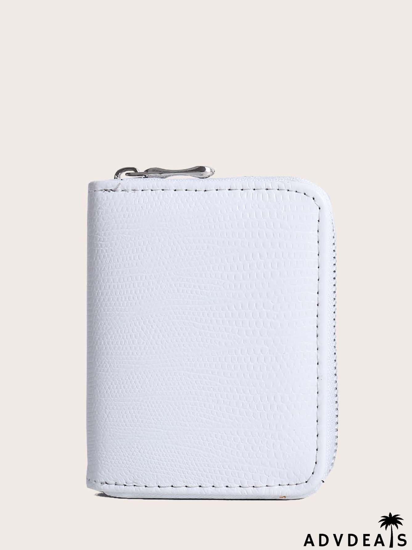 Lizard Pattern Zip Around Small Wallet