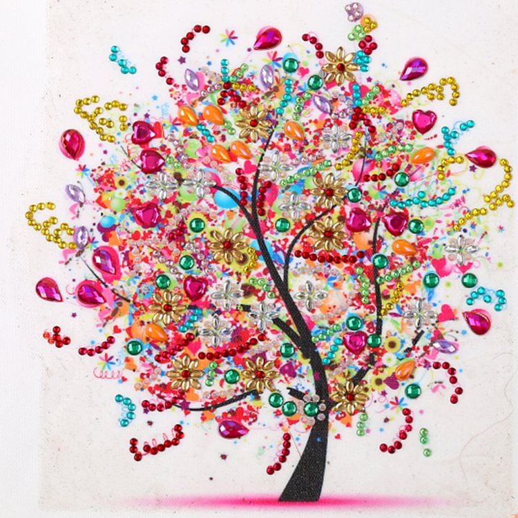 30*30cm Tree  Diamond Painting Special Shaped Partial