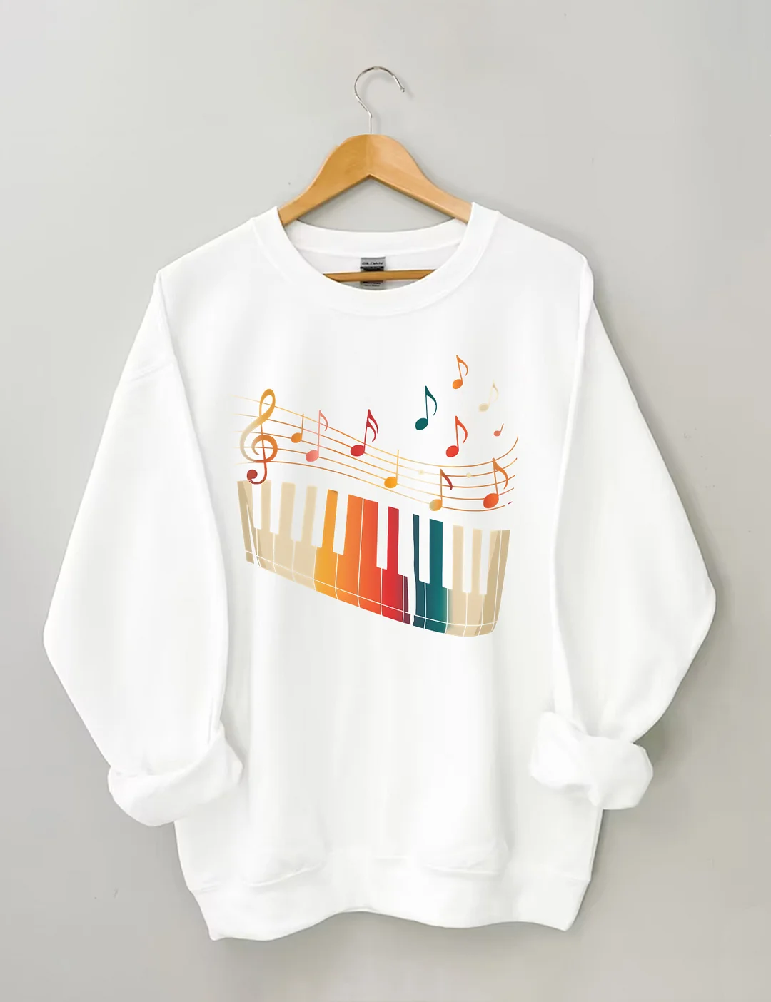 Colorful Piano Keyboard Music Sweatshirt