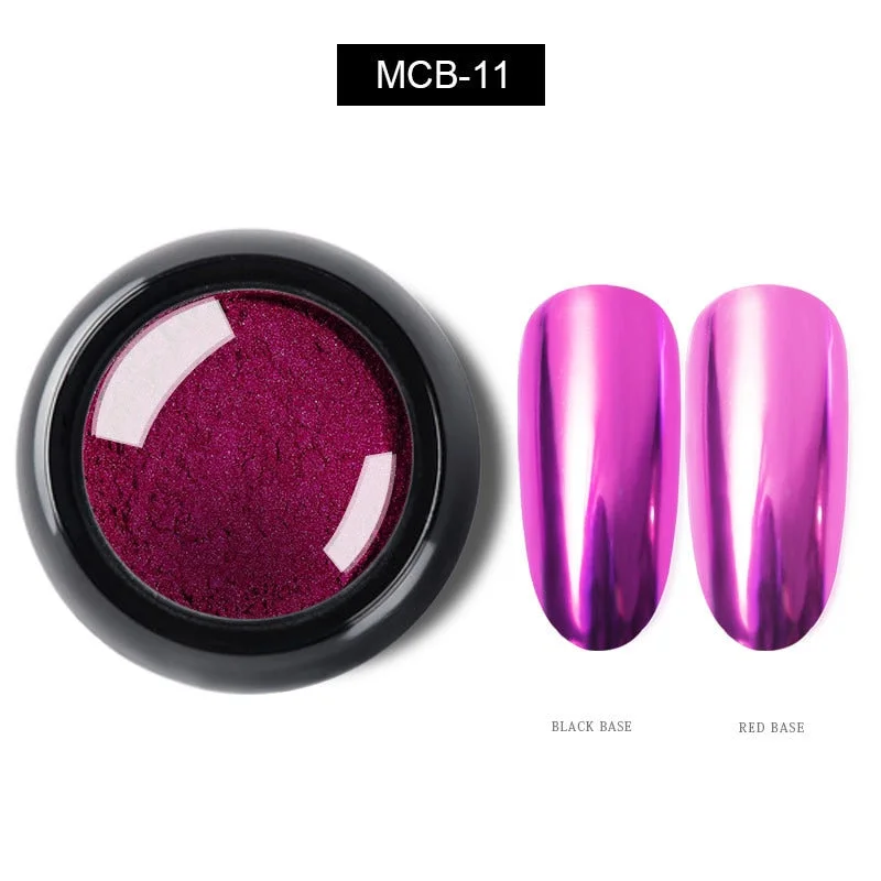 1 Box  Super Bright Colorful Nail Titanium Powder Fairy Mirror Pink Flour Electroplate Magic Mirror Powder Nail Glitter Nail Art-Nail Inspo