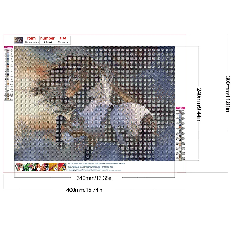 Diamond Painting - Full Round Drill - Horse(Canvas|40*30cm)
