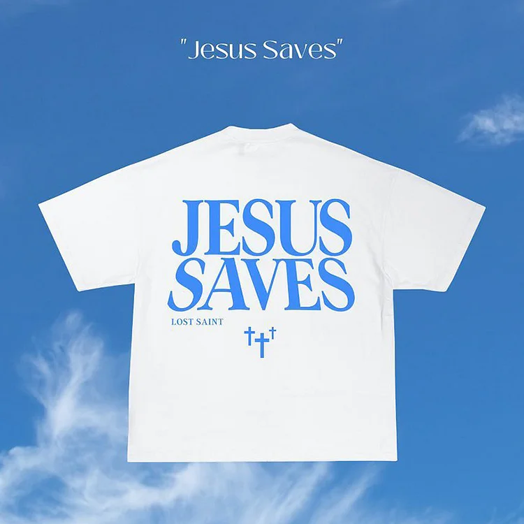 Sopula Jesus Saves Lost Saint Print T-shirt