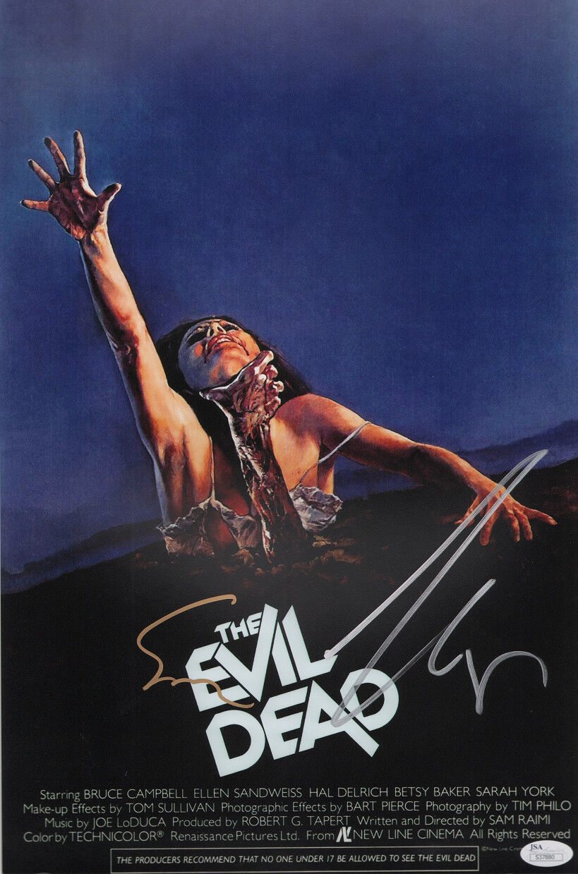 BRUCE CAMPBELL & SAM RAIMI Auth. Hand-Signed EVIL DEAD