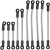 AMK 10 Pcs Metal TRX4 Links Set Suspension Steering Linkage Panhard Bar for 1/10 Scale RC Crawler 324mm Wheelbase TRX-4 Defender