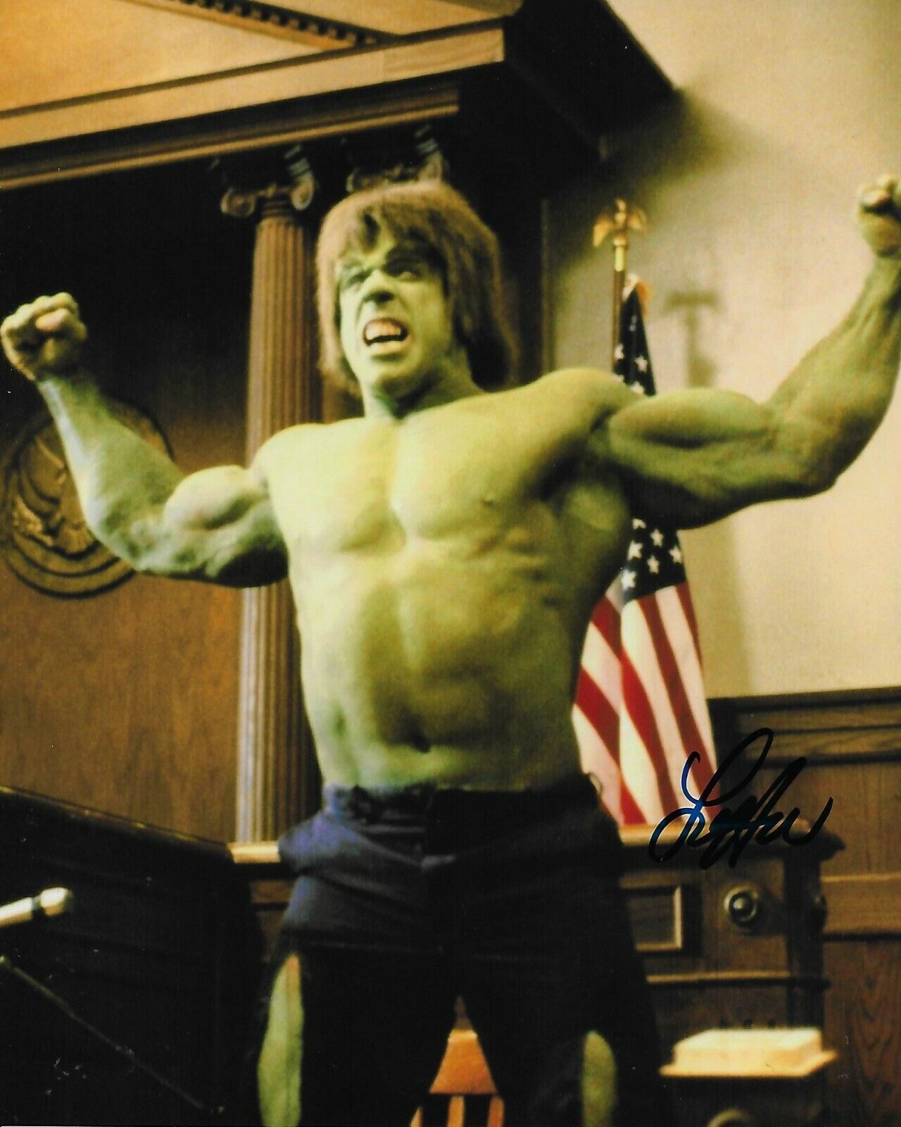 Lou Ferrigno Original In Person Autographed 8X10 Photo Poster painting - The Hulk #32