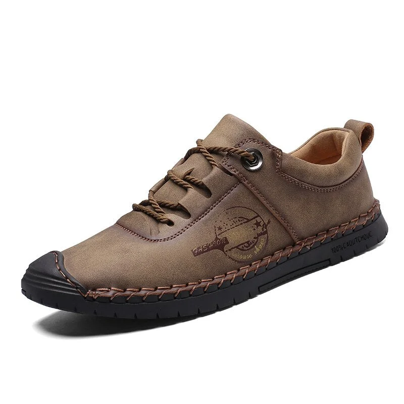 New Autumn Soft Men Casual Shoes Leather Handmade Men Loafers  Rome Designer style Flat Moccasins Outdoors Men Sneakers 38-46