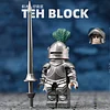 Medieval European Gothic style cavalry soldier armor and weapons military third-party building block minifigure assembly toy