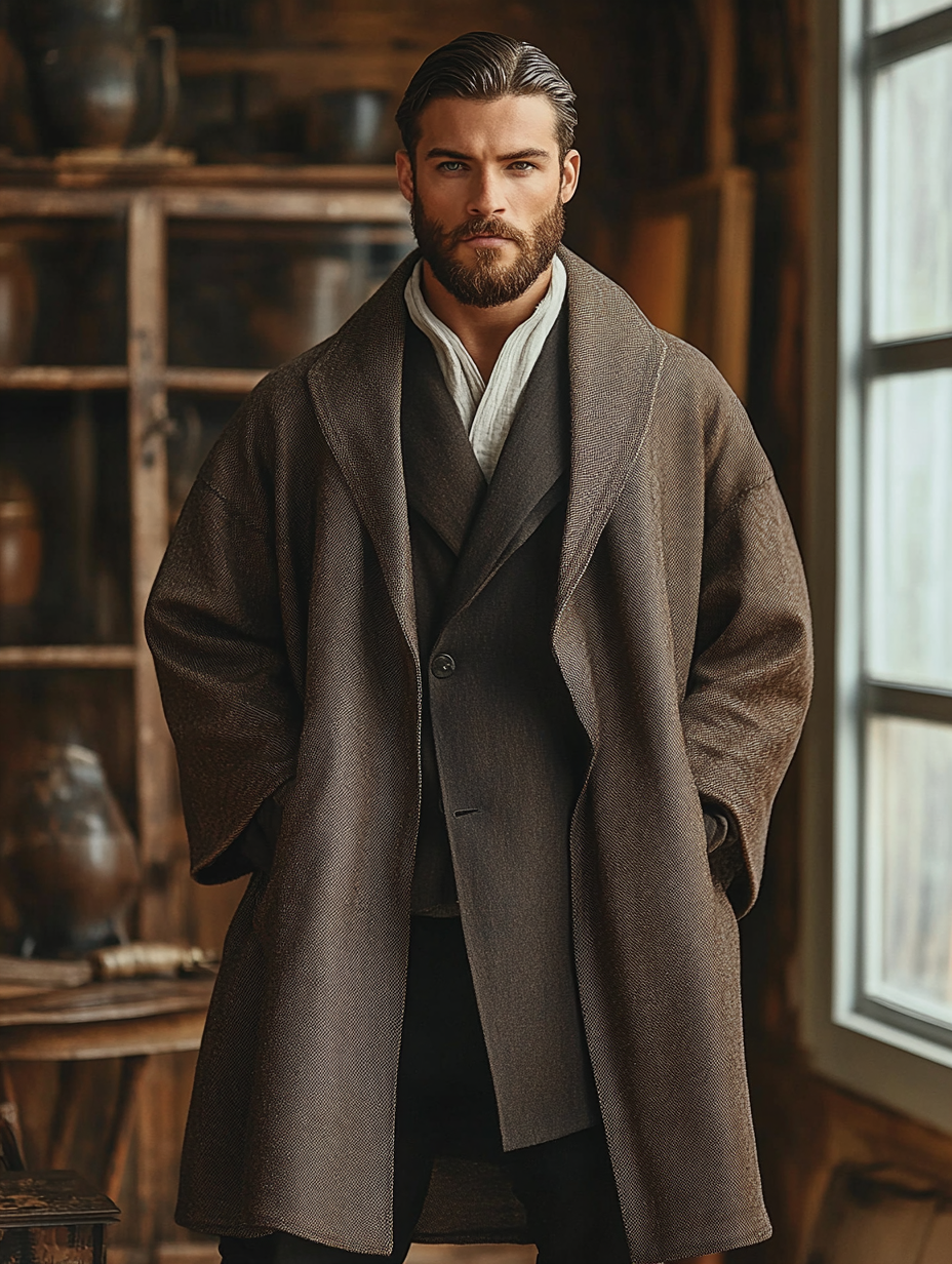 Men's Stylish Cotton and Linen Jacket