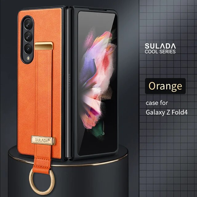 Luxury Leather Case with Pen Holder and Stand for Samsung Galaxy Z Fold 3 4 5