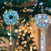 2Pcs Diamond Painted Garland Crystal Aurora Light Hanging Pendant 