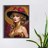 Femme de luxe-peinture spéciale partielle au diamant-30*40cm
