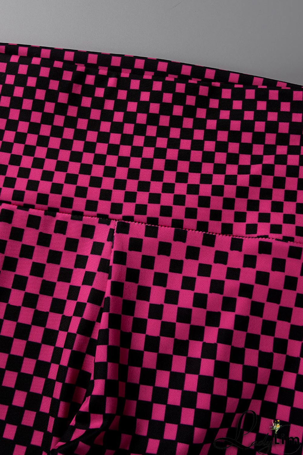 Rose Red Fashion Casual Sportswear Print Skinny High Waist Pencil Full Print Bottoms