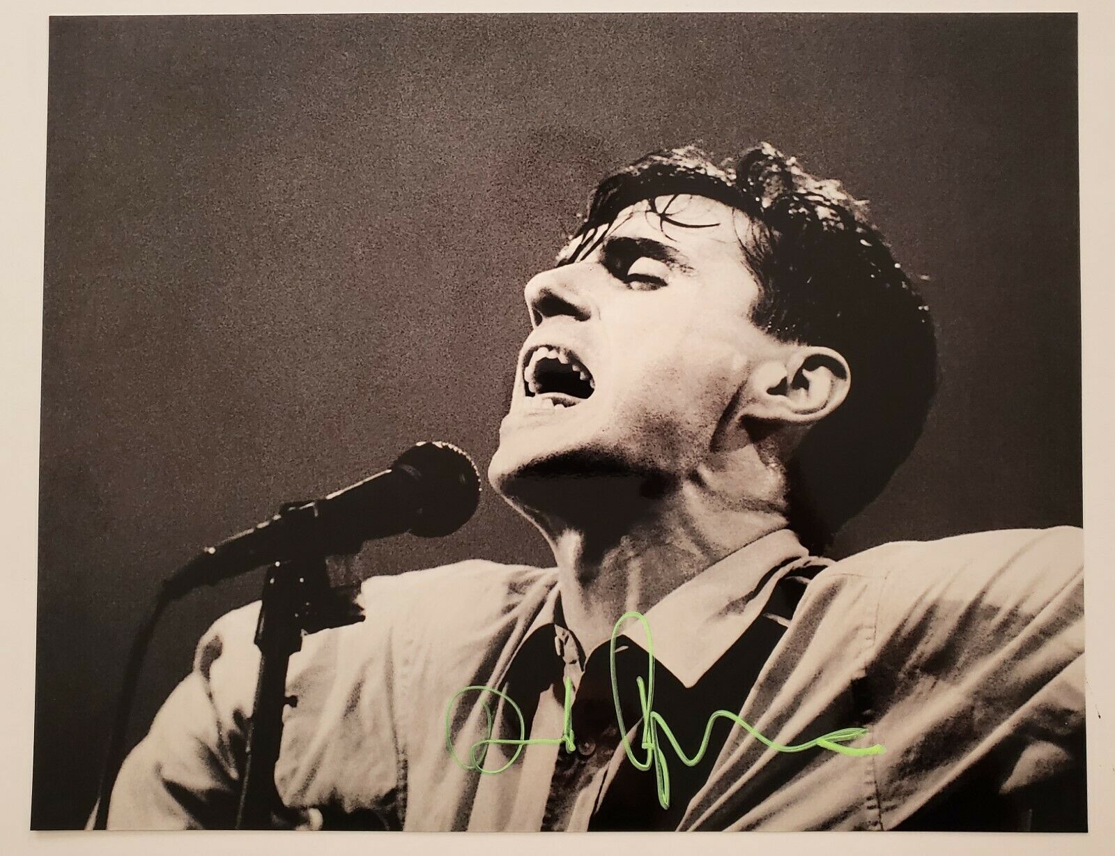 David Byrne Signed 11x14 Metallic Photo Poster painting Talking Heads Singer Songwriter RAD