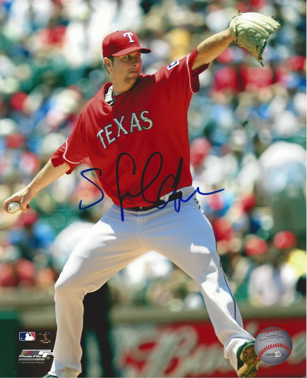 Scott Feldman Autographed 8x10 Texas Rangers#S705