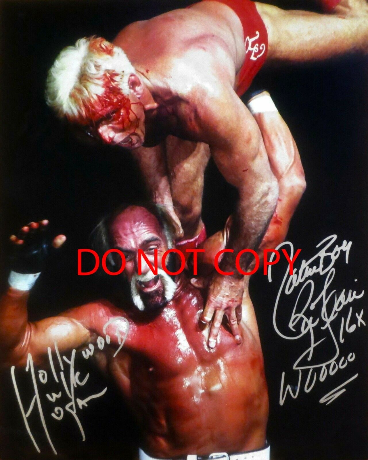 WWE - Hulk Hogan - Ric Flair - Autographed Signed 8x10 Photo Poster painting - Reprint