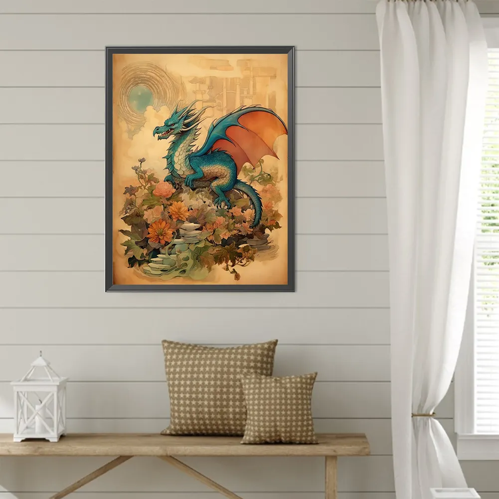Full Round Diamond Painting 40*50cm - Qinglong