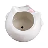 [US Local Warehouse] Cat Ceramic Succulent Pot Bonsai Container Resin with Drain Hole for Home Office