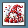 Saint-Valentin gnome-perceuse ronde peinture diamant-30*30cm