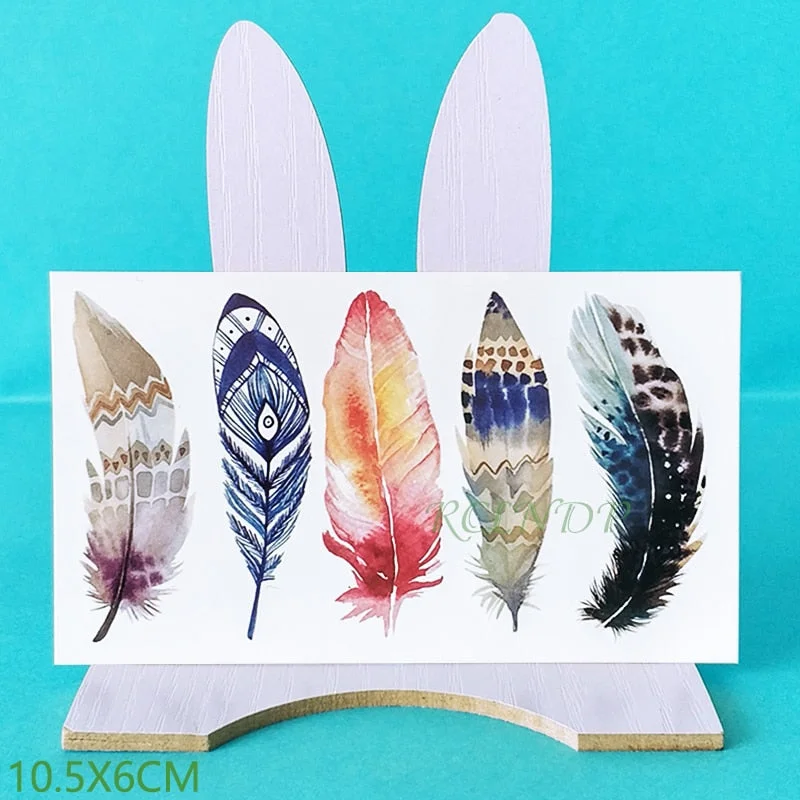 Waterproof Temporary Tattoo Sticker Feather fly bird Flash Tatoo Fake Tatto arm leg Wrist Foot hand shoulder For Girl Men Women