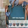 DIY Diamond Painting Keychain-5pcs/set DIY Full Drill Crystal Rhinestone Love Heart Diamond Painting Keychain Pendant