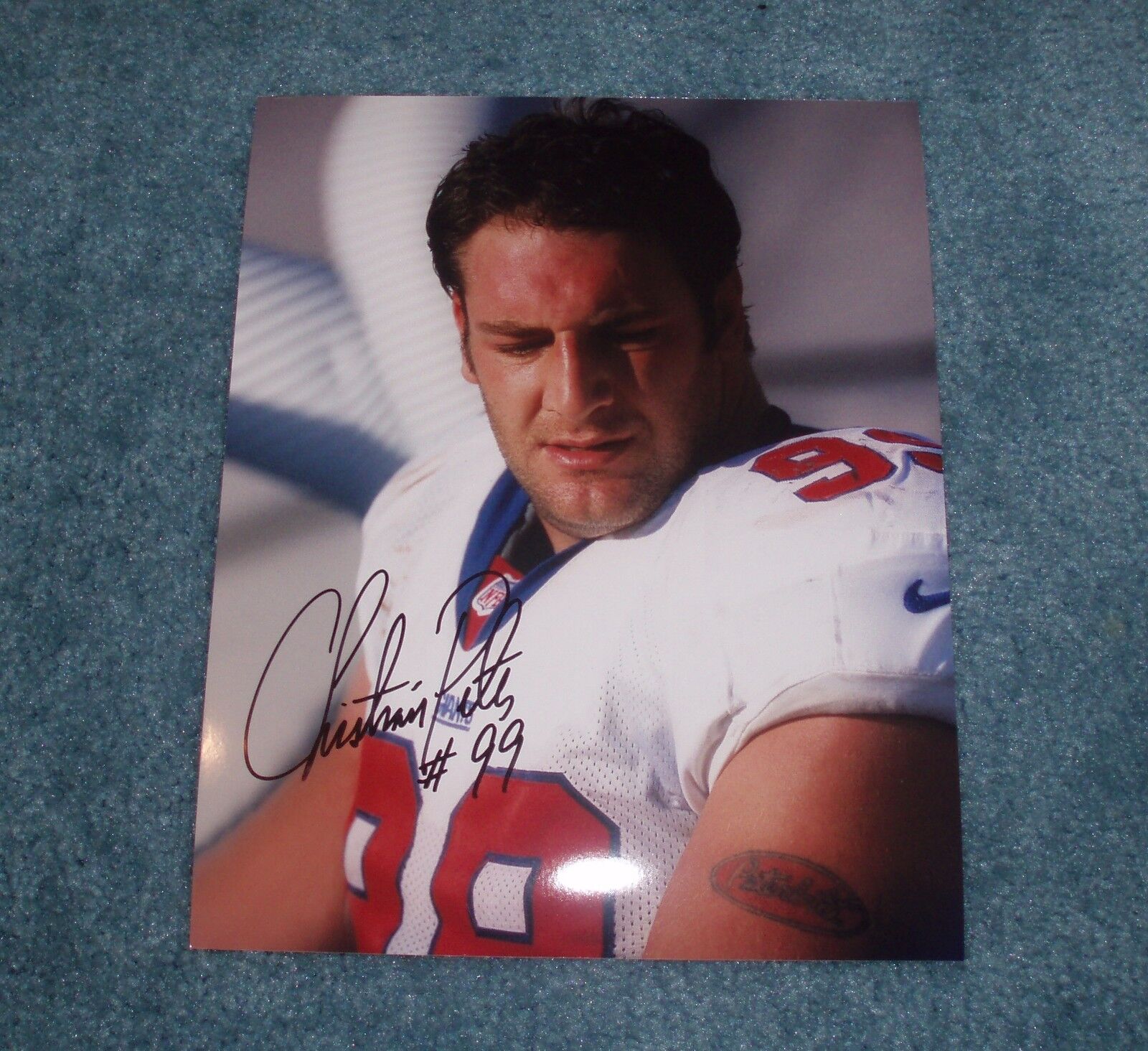 NY Giants Christian Peter Signed Autographed 8x10 Photo Poster painting Nebraska COA B