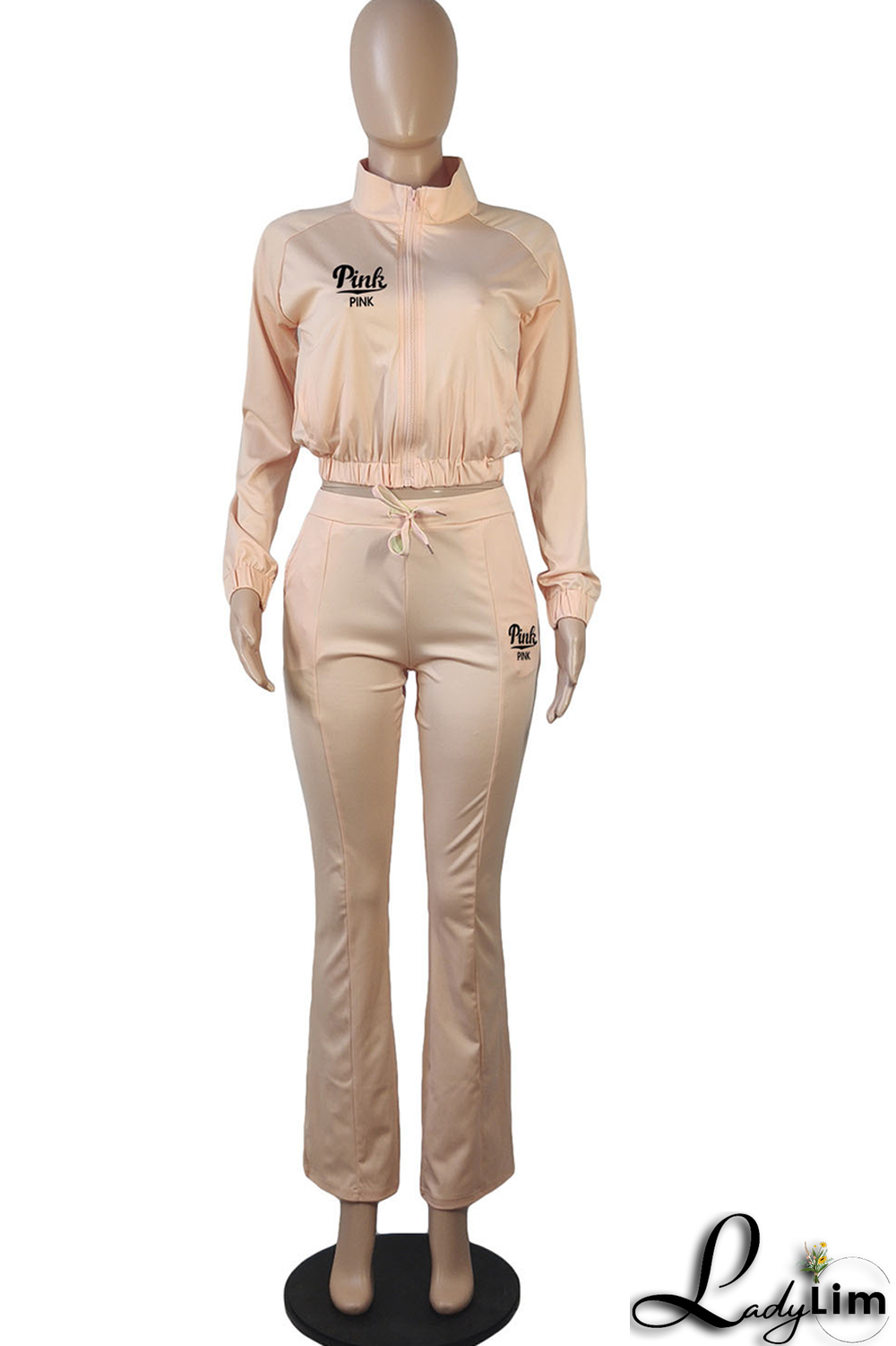 Black Fashion Print Patchwork Turndown Collar Long Sleeve Two Pieces